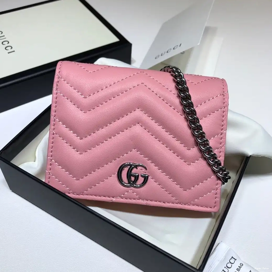 Hyperpeter chain GUCCI wallet Marmont GG 0701